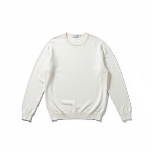 Zara Men’s Cream Crewneck Sweater XL | Neutral Minimal Knit Pullover